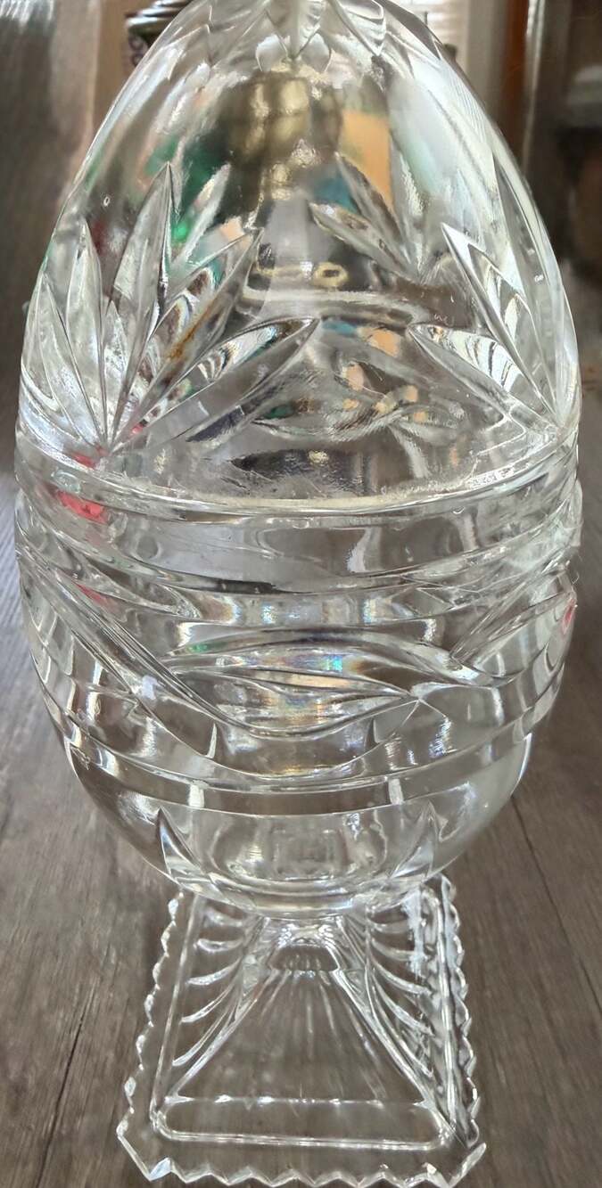 Antique Crystal Egg Fairy Lamp
